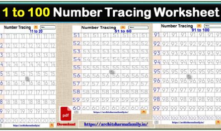 1 To 100 Number Tracing Worksheet With Pdf