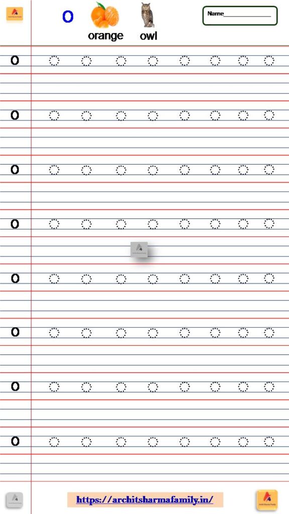 Lowercase Letter O Small Letter Tracing Worksheet 'o'