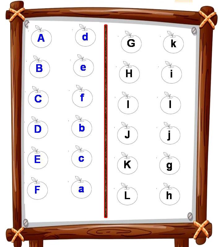 Uppercase to Lowercase Letter Match worksheet