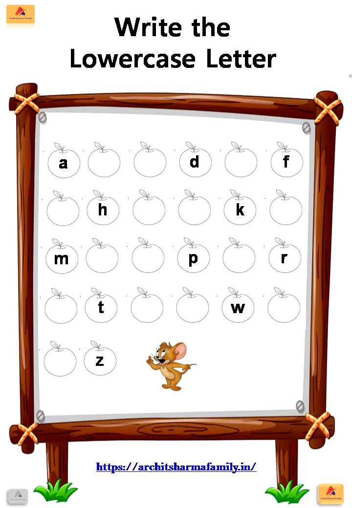 Write the lowercase letters