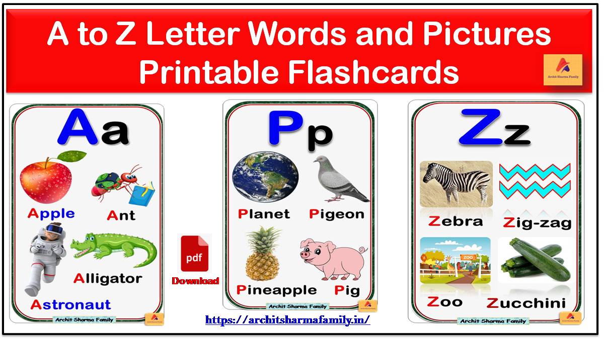 A To Z Flashcards For Kids Pdf