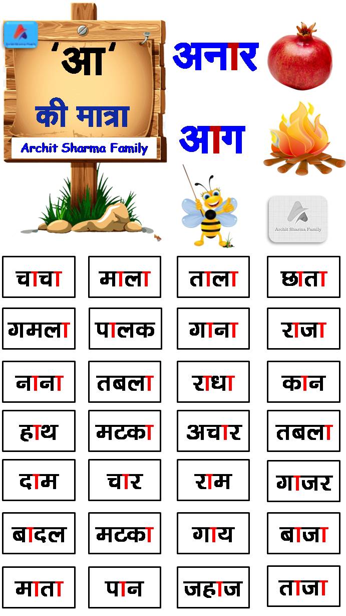 Hindi ki Matra Wale Shabd | Hindi Matra Words | Swar ki matra wale ...