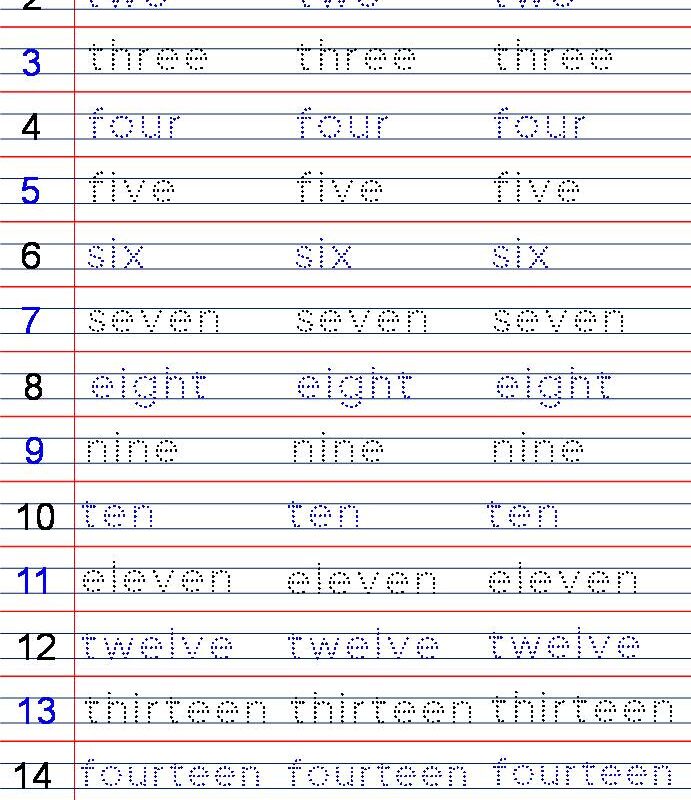 Write The Number Name In Lowercase Worksheet 1 To 15