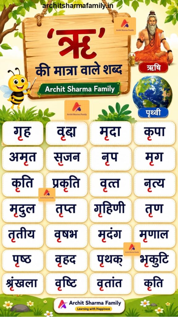 ri ki matra wale shabd