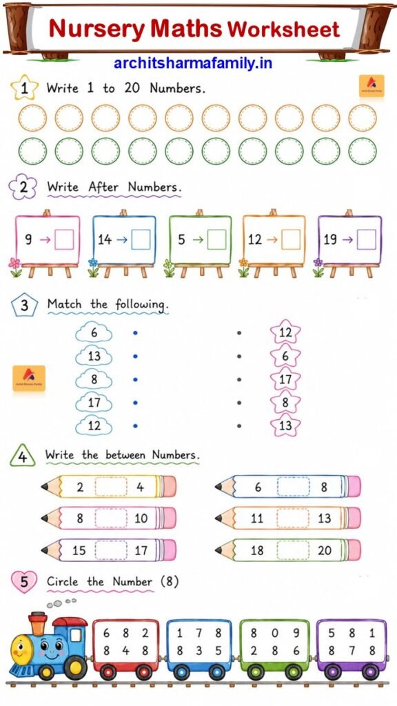 Nursery maths worksheet 17