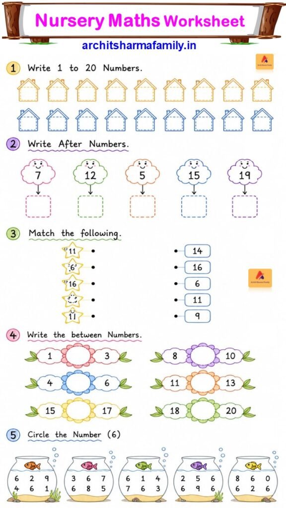 Nursery maths worksheet 19