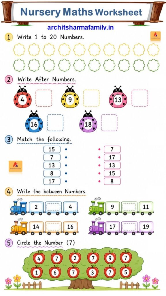 Nursery maths worksheet 20
