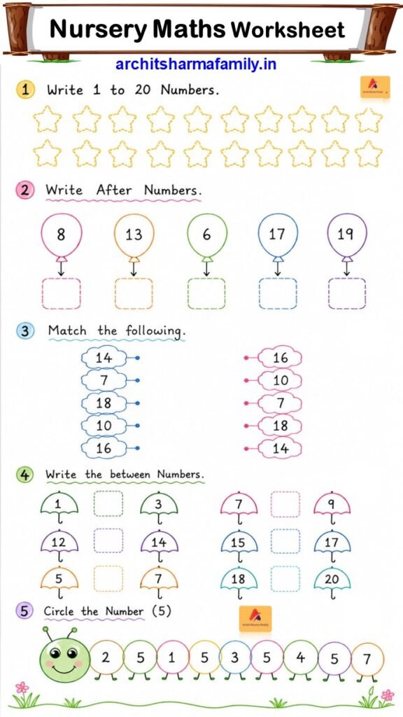 Nursery maths worksheet 21