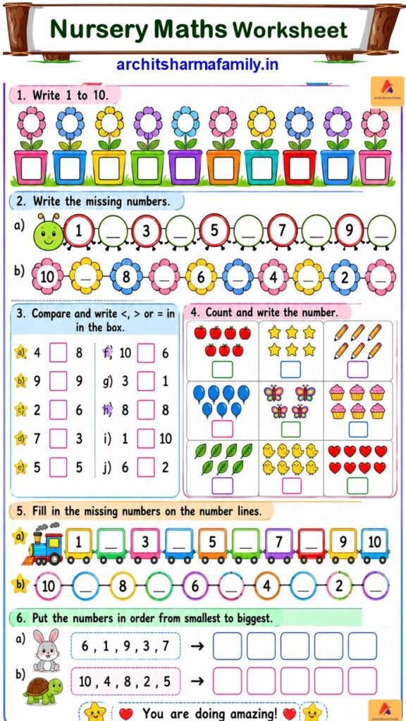 Nursery maths worksheet 25