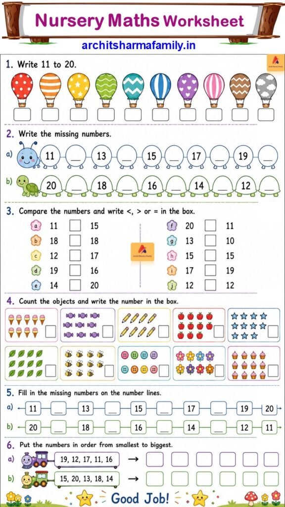 Nursery maths worksheet 27