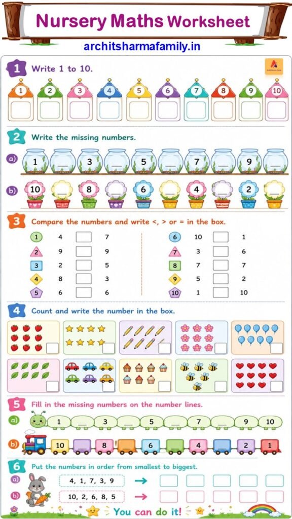 Nursery maths worksheet 30