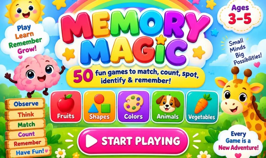 Math Games: Memory Magic 3 to 5 Years
