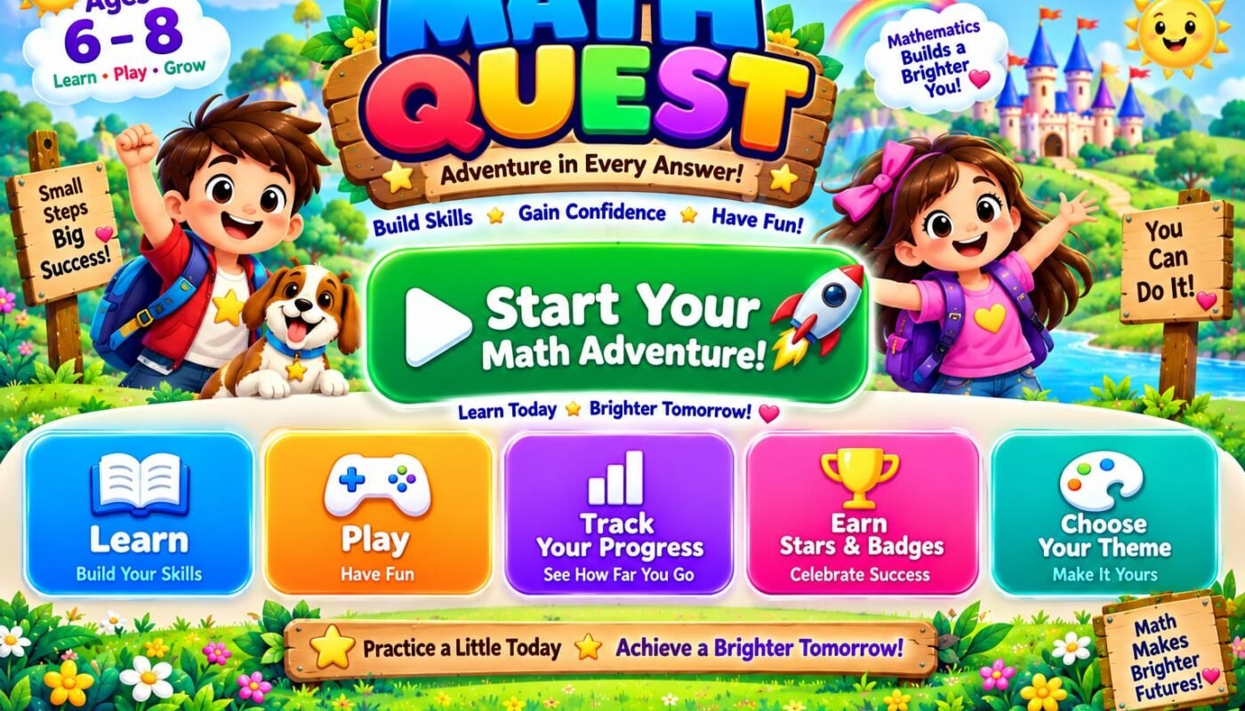 Math Games Math Quest 6 to 8 Years