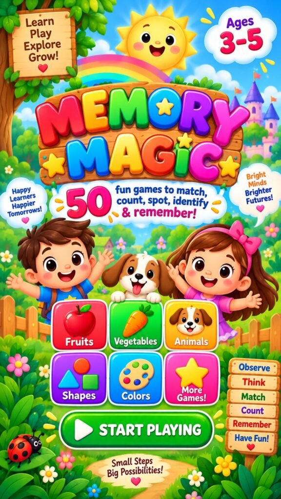 Math Games Memory Magic 3 to 5 Years