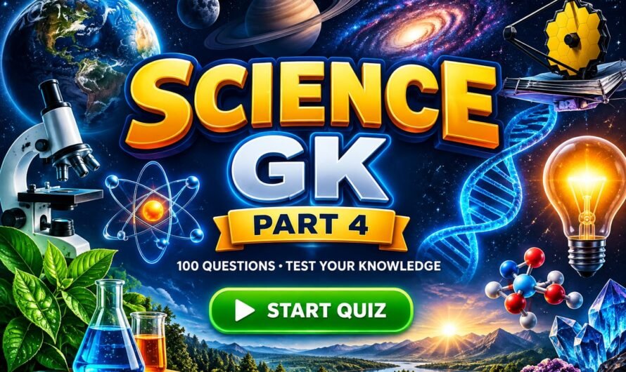Science 100 MCQ Questions Part 4 Online Test